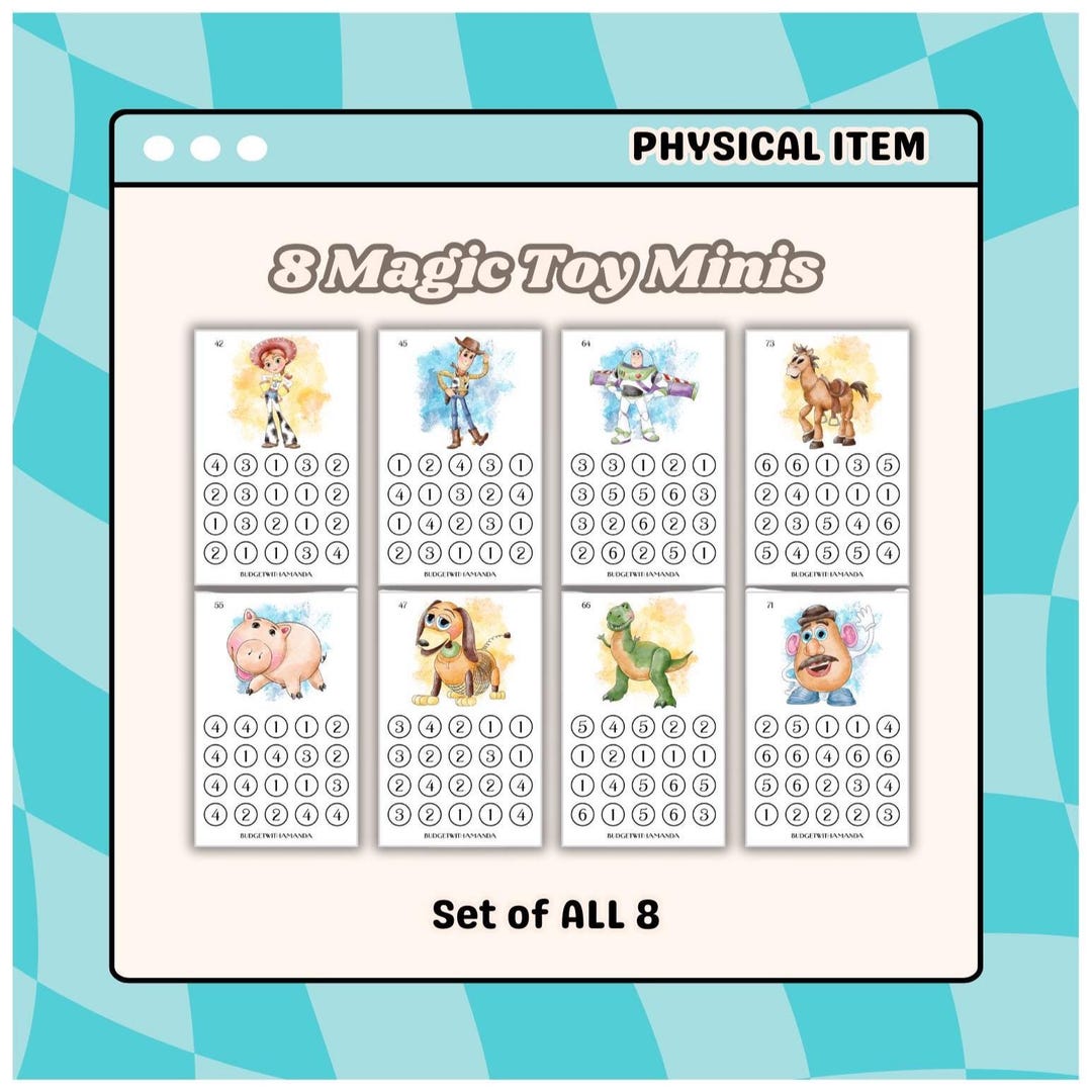 LAMINATED Colorful Magic Toy Mini Savings Challenges | Set of 4 or All ...