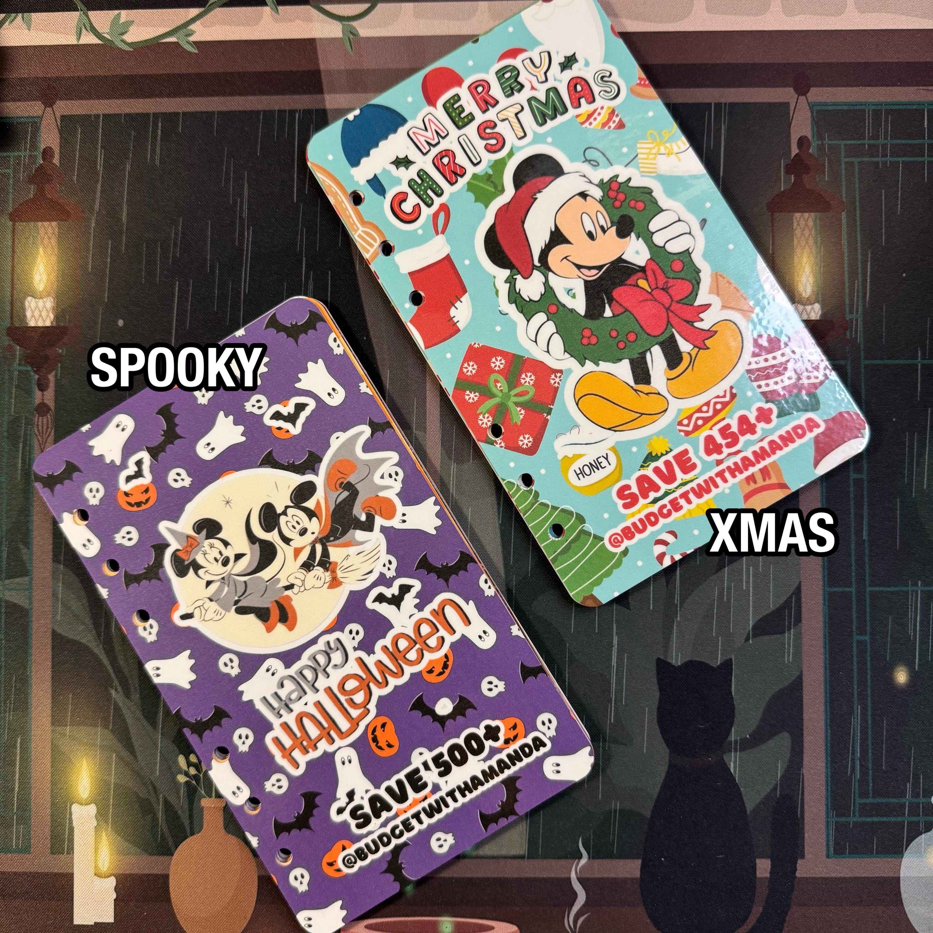 HALLOWEEN or CHRISTMAS Savings Challenge Binder | Magic Inspired | Low Income Scratch & Save Dice Game Saving Challenge | A5 or A6 Size