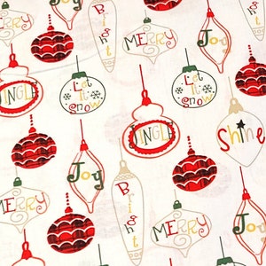 Weihnachtsdekoration Quilt Stoff - 100% Baumwolle - ideal zum Basteln, etc. - Verkauf per 1/2 Meter