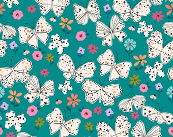 Butterfly Field 2279 by Dashwood Studio Quilting Fabric - 100% cotton -  1/2 YD CUTS