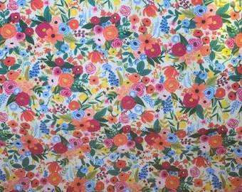 Floral Medley on Off White Quilting Fabric - 100% cotton -  by the 1/2 yard