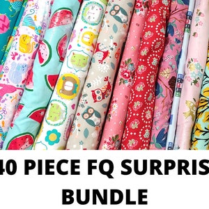 ÜBERRASCHUNG Fat Quarter Bundle 40 STÜCK - Quilt Stoff - 100% Baumwolle - Basteln, Puppenbau, Stoffrest, Stoffverbrauch Designer Baumwolle