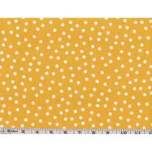 Spots on Yellow by Robert Kaufman Quilting Fabric - 100% cotton -  1/2 YD CUTS