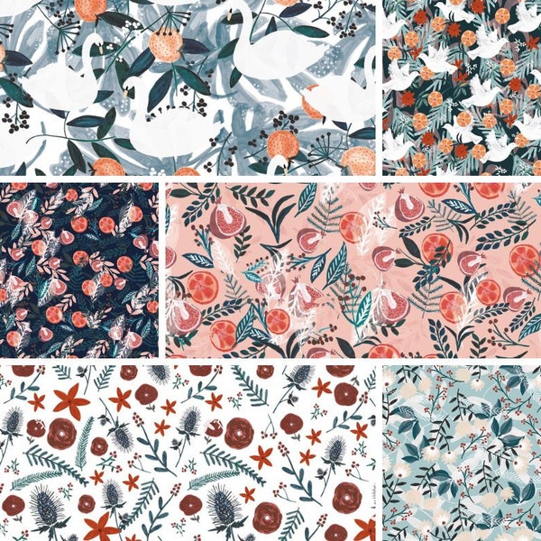 Lot de 6 pièces de fat quarter épices par Dashwood Studio - 100 % coton - travaux manuels, fabrication de poupées, courtepointe, etc.