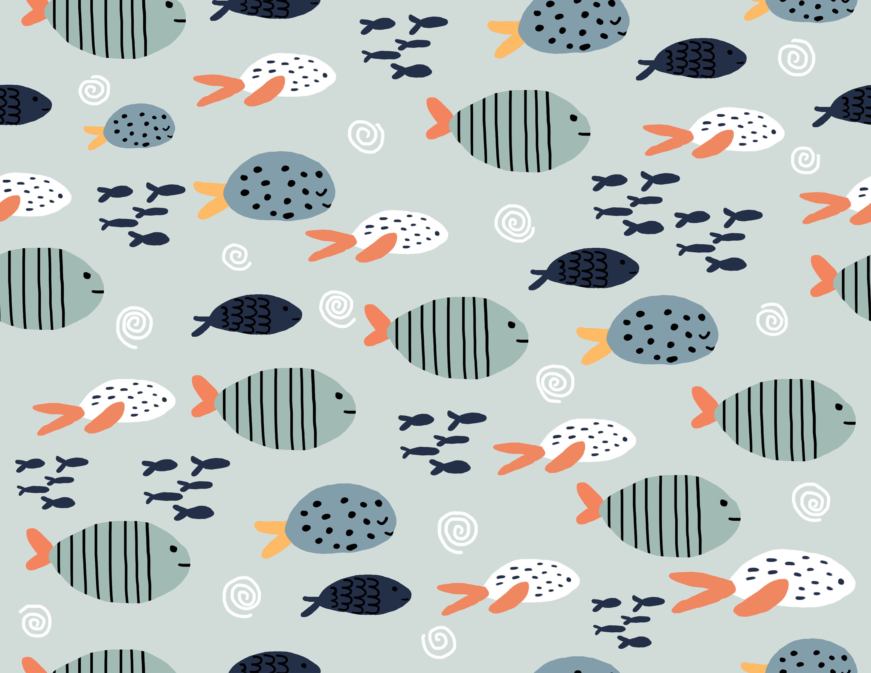 Fish Fleece Fabric 
