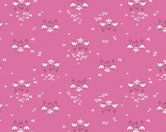 Playground Flowers on Pink by Art Gallery Quilting Fabric - 100% cotton -  1/2 YD CUTS
