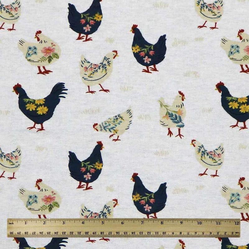 Chicken Fabric by the Yard - Etsy