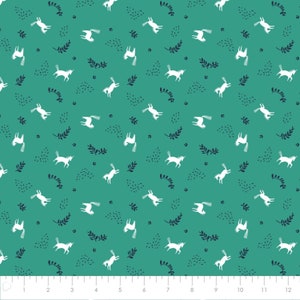 Horses on Green Skogen-quiltstof van Camelot - 100% katoen - 1/2 YD CUTS