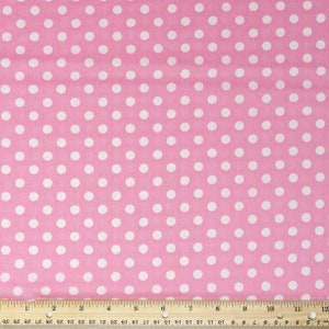 1 YD PRE-CUT Small Polka Dot Quilting Fabric - 100% cotton - great for crafting - Fabric by the Yard - Light Pink