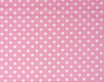 1 YD PRE-CUT Small Polka Dot Quilting Fabric - 100% cotton - great for crafting - Fabric by the Yard - Light Pink