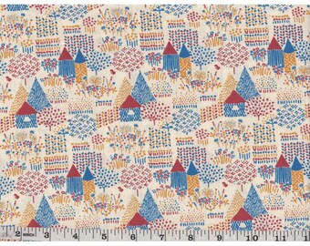 Country Houses Quilting Fabric - 100% cotton -  1/2 YD CUTS