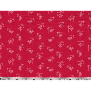 Needlepoint Hearts on Red Quilting Fabric - 100 % cotton - quilting; crafts -  BY THE 1/2 YARD - Valentine&#39;s Day