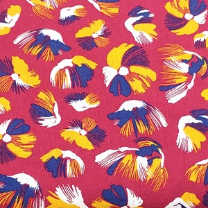Fuchsia Floral Quilting Fabric - 100% cotton -  1/2 YD CUTS