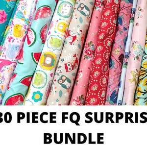 ÜBERRASCHUNG Fat Quarter Bundle 30 STÜCK - Quilt Stoff - 100% Baumwolle - Basteln, Puppenbau, Stoffrest, Stoffrest Designer Baumwolle