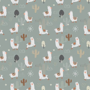 Llamas/Alpacas Quilting Fabric by Clementine & Fiona  - 100% cotton - great for crafting, etc.