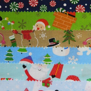 Tis the Season Santa & Christmas Gifts 49695 Quilting Fabric by Santee Print Works 100% cotton BY THE 1/2 YARD reindeer presents image 4