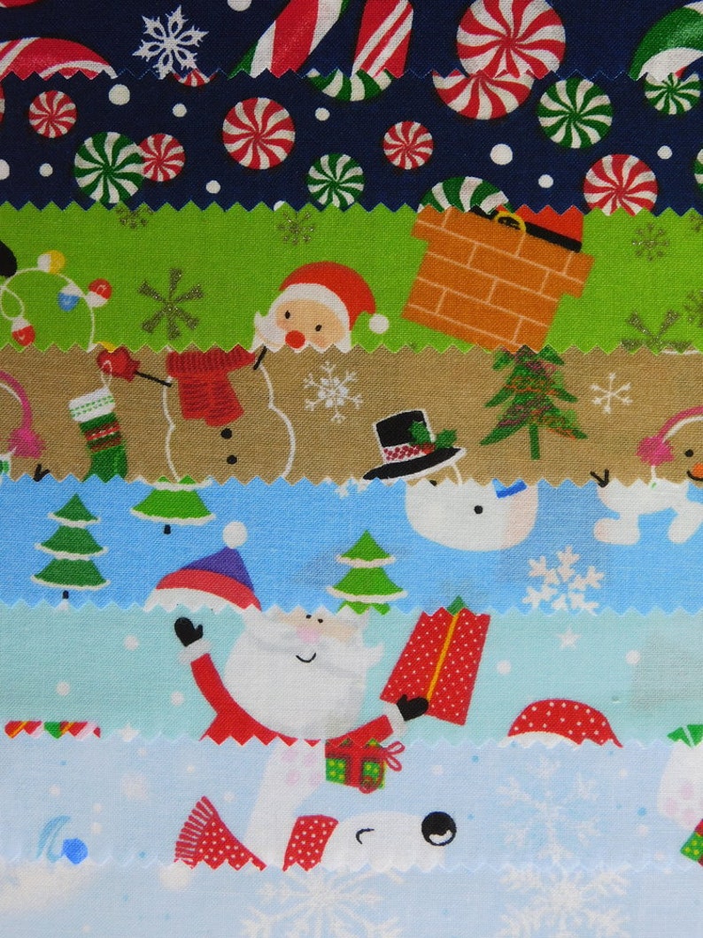 Tis the Season Santa & Christmas Gifts 49695 Quilting Fabric by Santee Print Works 100% cotton BY THE 1/2 YARD reindeer presents image 4