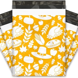10 &quot;x 13&quot; Thanksgiving Day Themed Poly Mailer - 10er Pack - Geschenktasche, Mailing, Versandzubehör; wasserfester Mailer, selbstklebend