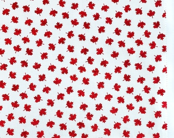 Oh Canada! Canadian Theme Maple Leaf Quilting Fabric- 100 % cotton - BY THE 1/2 YARD