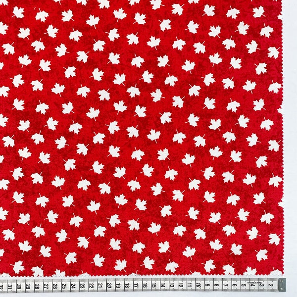 Oh Canada! Canadian Theme Maple Leaf - Canada Day Quilting Fabric- 100 % cotton - quilting; crafts -  By the 1/2 yard