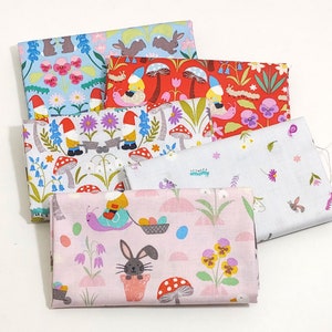 Jolly Spring Easter 5 PC Fat Quarter Bundle - 100% cotton 18&quot; x 22&quot; - for quilting crafting, home decor, art projects, doll making
