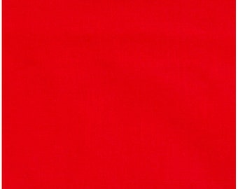 Tela ancha de algodón peinado rojo brillante sólido C1013 - Tela para acolchado - 100 % algodón - por 1/2 yarda