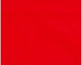 Solid Bright Red Combed Cotton  Broadcloth C1013 -  Quilting Fabric - 100% cotton - by the 1/2 yard