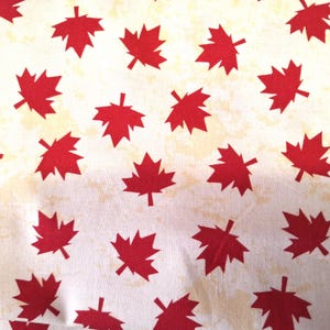 Beige/Tan Marbled Canadian Theme Maple Leaf - Canada Day Quilting Fabric- 100 % cotton - quilting; crafts -  By the 1/2 yard
