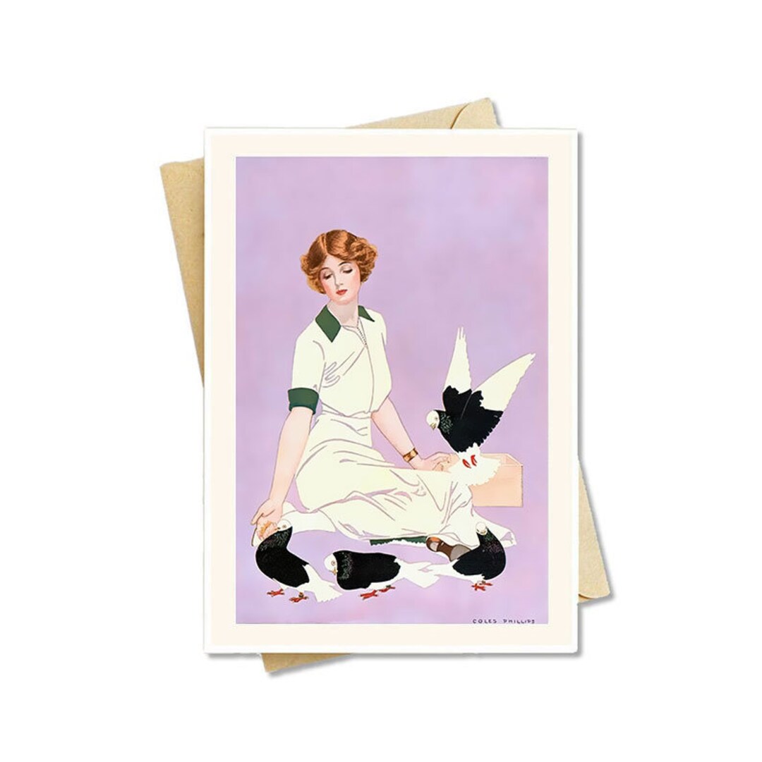 Blank Vintage Notecards 1920s Art Deco Drawings Pack of 8, 12 or 25