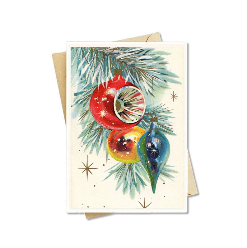 VINTAGE CHRISTMAS CARDS - Handmade cards w/ envelopes - Blank Inside, Vintage Greeting Cards, Vintage Stationary, Vintage Art Deco Design 