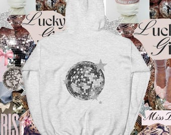 Y2K Disco Ball Hoodie: Stockholm Style Unisex Sweatshirt