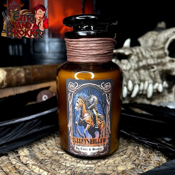 Bougie “La légende de Sleepy Hollow” – Mystère du cavalier sans tête – Parfum au choix