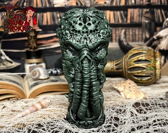 Tête de Cthulhu en résine peinte à la main statue, Lovecraft figurines, Kraken Bust, Great Old Ones bust, Call of Cthulhu, Cthulhu game gift