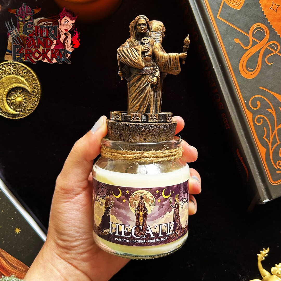 Goddess Hecate Candle - Handmade Soy Wax, Spiritual Decor, Protection ...