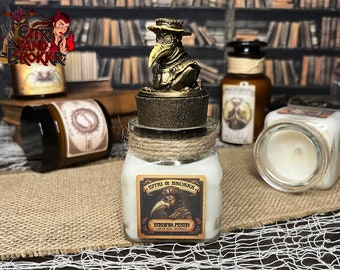 Scented candle “Yersinia Pestis” – Plague Doctor – Fragrance of your choice intriguing incarnation of the era of the Black Death.