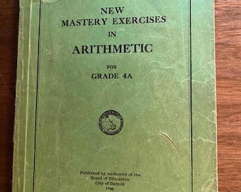 1930s Math Textbook, Modern School Arithmetic Fourth Grade by Otis
