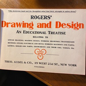 Rogers' Drawing and Design An Educational Treatise - 1937 - Toutes les leçons de base - Guide - Méthodes - Symboles