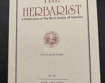 The Herbarist - Publication of the Herb Society of America - 1994 No 60 - Herbalist Journal Magazine -  Guide - Reference Information