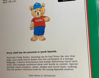 Spanish Picture Dictionary - Berlitz Jr - 1992- Children