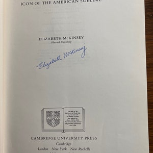 Niagara Falls Icon of The American Sublime - Elizabeth McKinsey - 1985 -  History - Development - Pictures - Signed by Author
