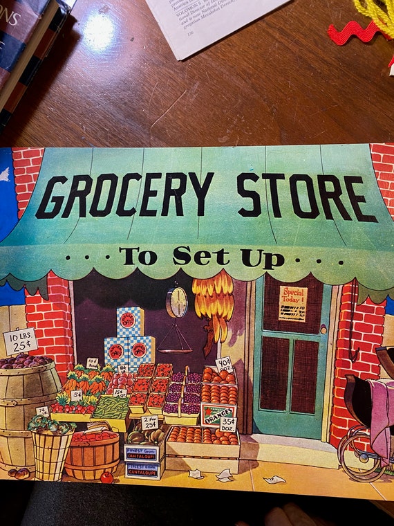 Grocery Store to Set up With Paper Dolls Diorama Merrimack A9080