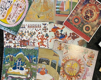 Tantrische Kunst Grußkarte von Kumar Gallery New Delhi Indien - Bereit zur Personalisierung - Neues Unbenutztes Design - Blanko KEIN Umschlag