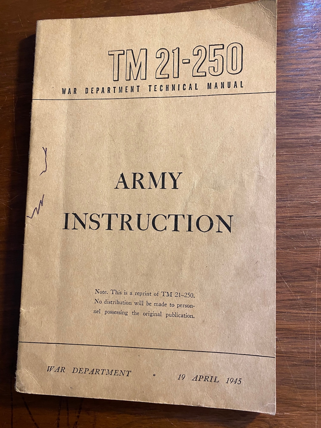 Army Instruction - US Army Field Manual FM21-250 - 1945 - Guide for Ary ...
