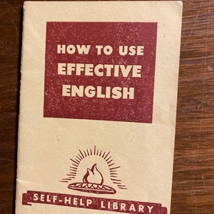 Rare Pamphlet How to Use Effective English : Little Blue Book No 1503 Lloyd E. Smith c1925 English Language Construction image 1