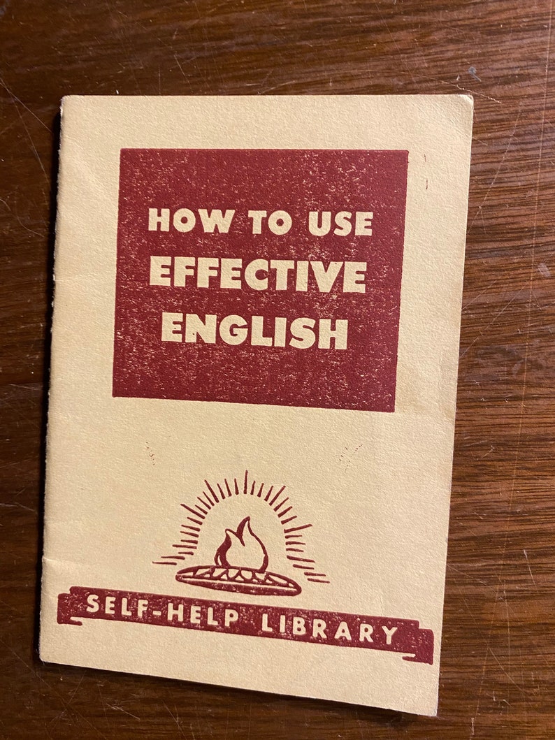 Rare Pamphlet How to Use Effective English : Little Blue Book No 1503 Lloyd E. Smith c1925 English Language Construction image 1