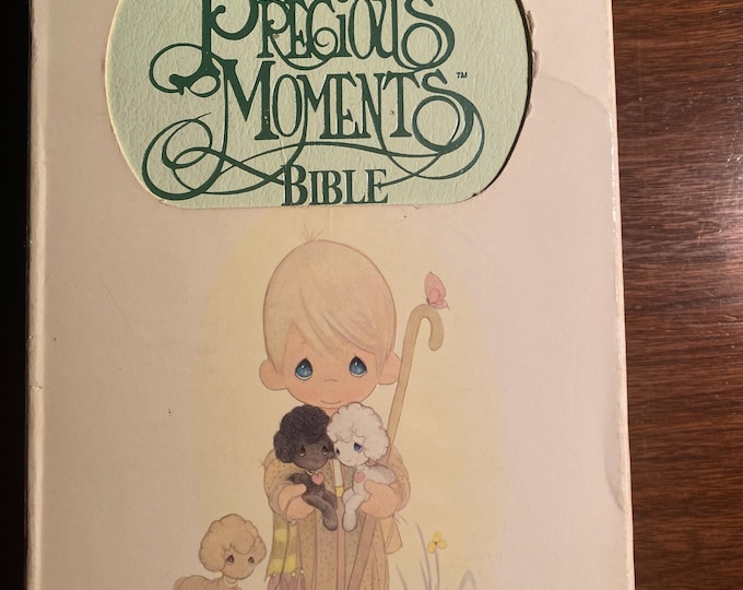Precious Moments Holy Bible Catholic Edition Mint Green Leather Bound