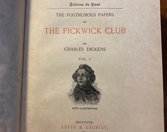 Conjunto de obras de Charles Dickens, 43 libros - 1890 - Publicado por Estes & Lauriat, edición limitada n.° 298 de 1000 impresos