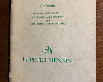Christmas Story A Cantata - Mixed Voices w/ Soprano Tenor Solos - Peter Mennin - 1950 - Vocal Score #03700
