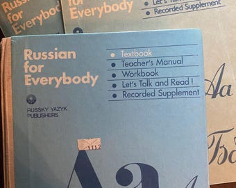 Russian for Everybody - Textbook, Workbook & Let's Talk and Read - Conversation Grammar - Kostomarov 1989 - Language Acquisition / Lessons