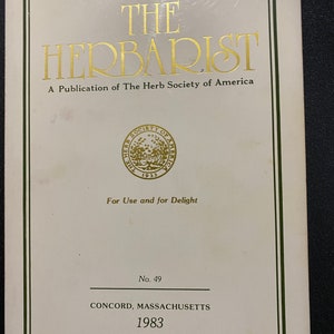 The Herbarist - Publication of the Herb Society of America - 1983 No 49 - Herbalist Journal Magazine -  Guide - Reference Information